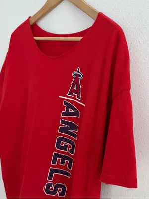 Los Angeles Angels Red Off the Shoulder Tee thumbnail 3