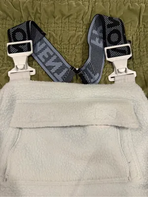 Free People FP Movement Fleece Ski Bib Overalls Light Blue Après Ski XS thumbnail 9