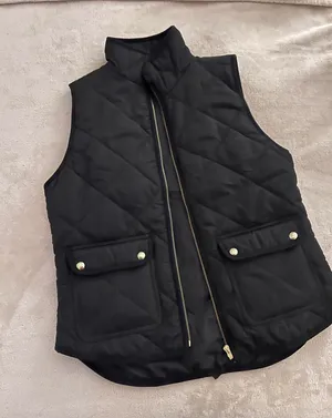Black J Crew Quilted Vest thumbnail 1