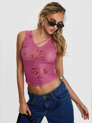 Princess Polly Dangelio Mesh Top Pink thumbnail 8