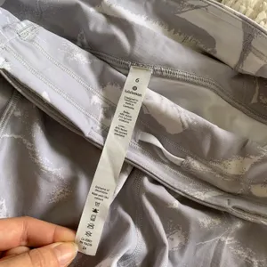 White/Grey Mid Rise-High Waisted Leggings w/ Pockets thumbnail 12