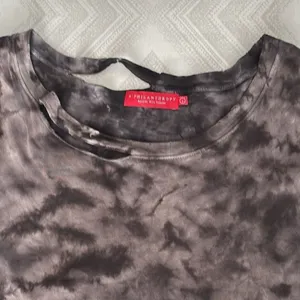 Philanthropy Women’s Distressed Black & Grey Tie Dye T-Shirt thumbnail 2