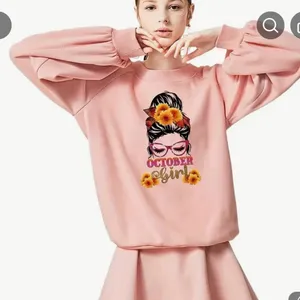 Handmade‎ Pink October Graphic Sweatshirt thumbnail 1