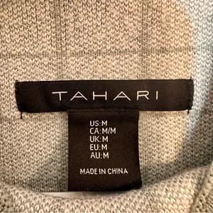 Tahari Mock Neck Sweater Green and White Plaid Medium thumbnail 4
