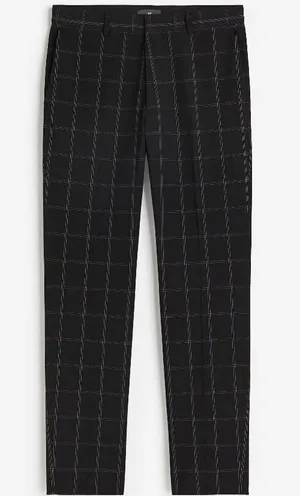 LOFT Sz 6P Black Plaid Slim Skinny Dress Pants Academia thumbnail 1
