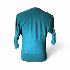 Loft Surplice Wrap Knit Sweater Women S Teal Green Dolman Sleeve V-Neck Ribbed‎ thumbnail 2