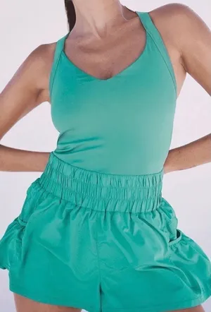 Free People Movement Get Your Flirt on Shortsie Romper thumbnail 1