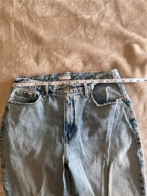 GOOD AMERICAN Light Blue Denim Jeans Straight Leg Pants Women’s 6/28 EUC thumbnail 5