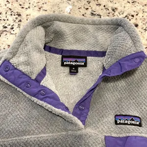 Patagonia Re-Tool Snap-T Pullover Women M Grey Purple‎ Fleece Gorpcore Polartec thumbnail 4