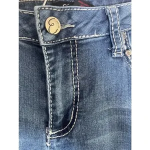 Women's Earl Jeans Barely Boot Bling Y2K Bootcut Jeans Size 10 Blue GUC!‎ 0122 thumbnail 3