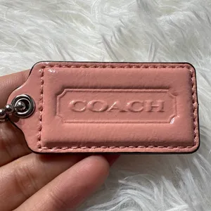 2” COACH Pink Fob Bag Charm Hang tag Hangtag thumbnail 1