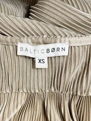 Baltic Born Athena Pleated Maxi Dress Sz XS Champagne Gold Maternity Bridesmaid thumbnail 11