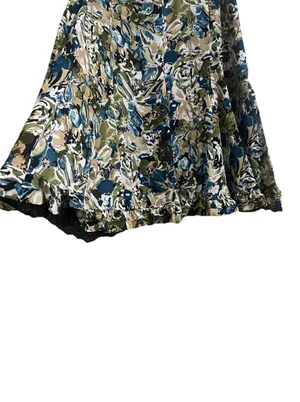 Emma & James Skirt Sz 14 Floral A-Line Midi Ruffle Lace Detail Feminine Flowy thumbnail 3