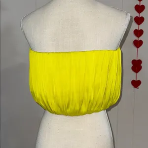 DO+BE Yellow Strapless Women's Top thumbnail 2