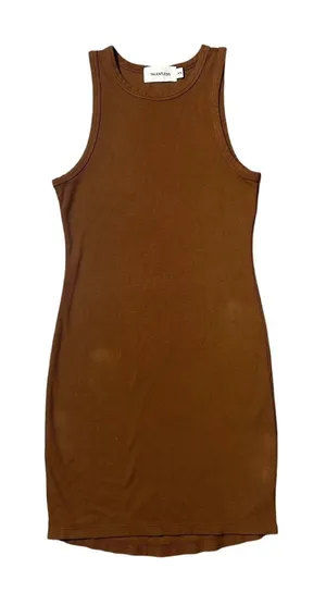 Talentless Brown Ribbed Tank Dress thumbnail 1