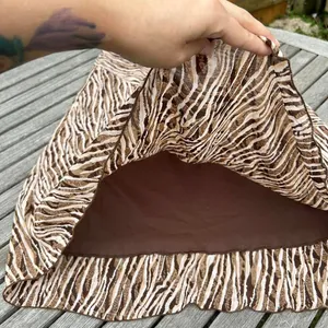 Vintage‎ brown animal print skirt size XL thumbnail 3