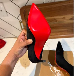 Christian Louboutin Alminette black suede 100MM pointed-toe pump size 38W2 thumbnail 7