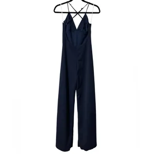 Lulu's Midnight Blue V-Neck Jumpsuit thumbnail 8