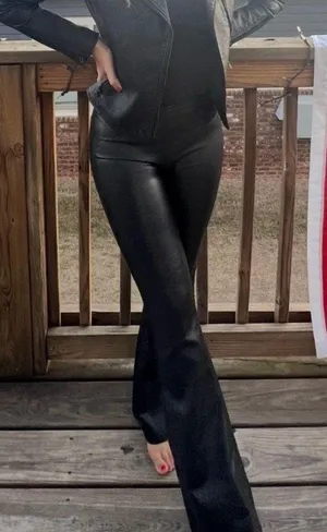 Edikted Faux Leather Pants thumbnail 1
