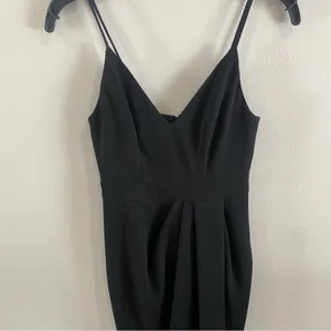 BHLDN Caron Midi Dress Black Size 0 Sleek Formal Cocktail Wedding‎ Guest Chic thumbnail 5