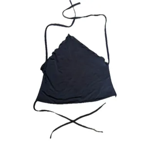 I AM GIA Y2K Rave Halter Crop Top Tie Back XXS Black Festival Club Edgy Bratz thumbnail 2
