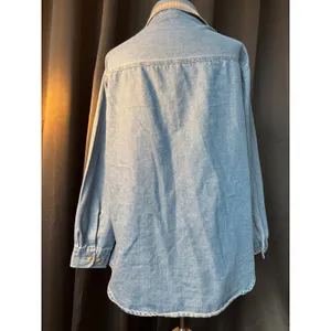 Vintage PTKV Denim Sewing Quilting Patchwork Button Down Shirt Blue Medium‎ thumbnail 4