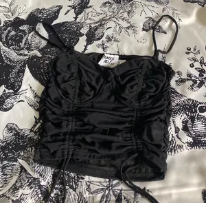 Black Mesh Ruched Top – Princess Polly thumbnail 1