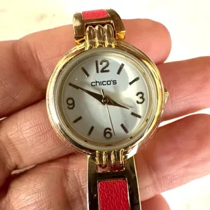 Chico’s Zoey gold tone and red Watch thumbnail 7