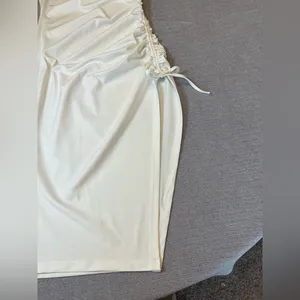 White Ruched Dress Size‎ Large thumbnail 7