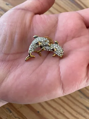Swarovski Double Dolphin Pin thumbnail 8
