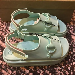 Gucci Horsebit Flatform Sandal Teal Cyan thumbnail 5