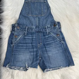 Abercrombie Blue Denim Short Overalls thumbnail 2
