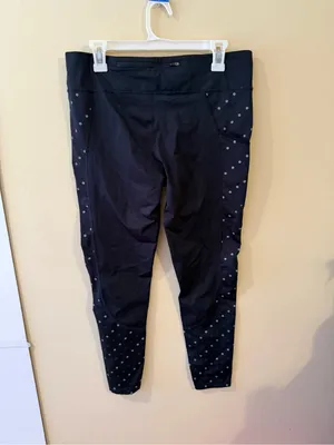 Nike Black Leggings with Silver Dot Accents thumbnail 2