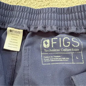 Figs Women’s High Waisted Yola Skinny Scrub Pants Pull On in Navy L thumbnail 8