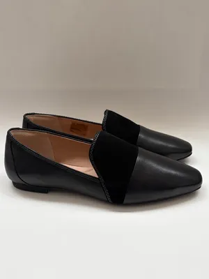 Rockport Total Motion Laylani Mixed-Media Black Leather Suede Loafer Minimalist thumbnail 2