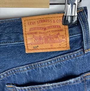Levi's 501 Denim Jean Shorts Cuffed Button FlySize 25 thumbnail 3
