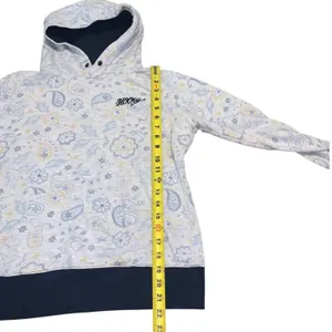 Hooey Paisley Hoodie Pullover Medium White Blue Floral Western Boho Cottagecore thumbnail 5