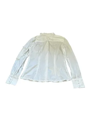 Lapis Victorian Blouse Lace Ruffle Trim Regency Feminine Romantic CottageCore thumbnail 10