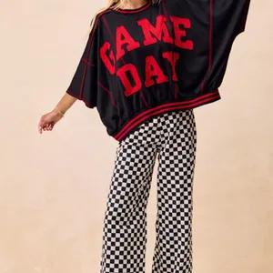 BiBi Gameday Theme Checkered Printed‎ Pants Size XL thumbnail 4