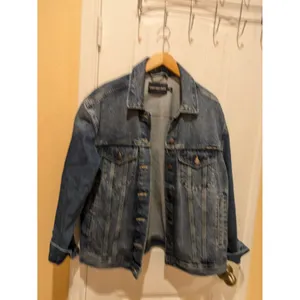Calvin Klein Women's Blue Oversized Trucker Jacket M thumbnail 2