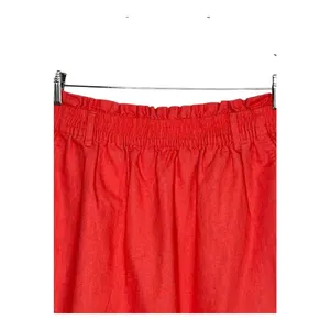 J.Crew Paperbag Waist Skirt Womens Small‎ Orange Linen Cotton Mini Pocket Skirt thumbnail 5