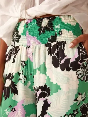 EUC Anthropologie Maeve Floral Wide Leg Pants Size thumbnail 3
