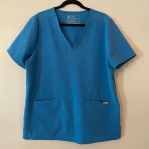 FIGS Blue Casma Scrub Top Two Pocket Uniform Nurse Dr PO #2678 Women's size XL thumbnail 1