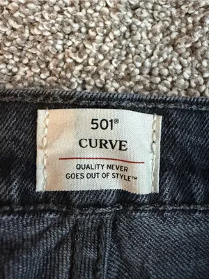 Levi’s 501 Curve Black Straight Leg Button Fly Jeans W29 L32 Faded Wash thumbnail 3