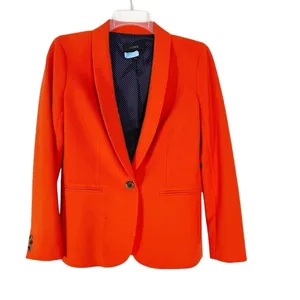 J. Crew Wool Blend Parke Single Button Blazer Orange Red Size 0 thumbnail 12