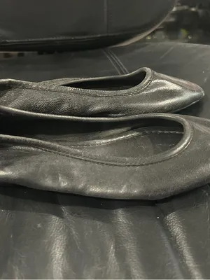 Frye Black Leather Pointed Ballet Flats thumbnail 6