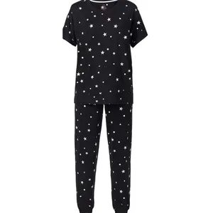 Secret Treasures Womens Pajama Set Size M Black 2-Piece Top Joggers Sleepwear thumbnail 3