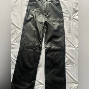 Black Faux Leather Pants Size 4 thumbnail 3