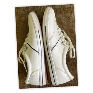Keds White Leather Lace Sneakers Women’s 8.5/8 Ortholite Casual Low Top READ thumbnail 3