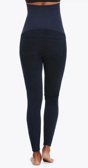 Spanx Mama Ankle Jean-ish High Rise Denim Leggings Blue Maternity Pregnancy XS thumbnail 2